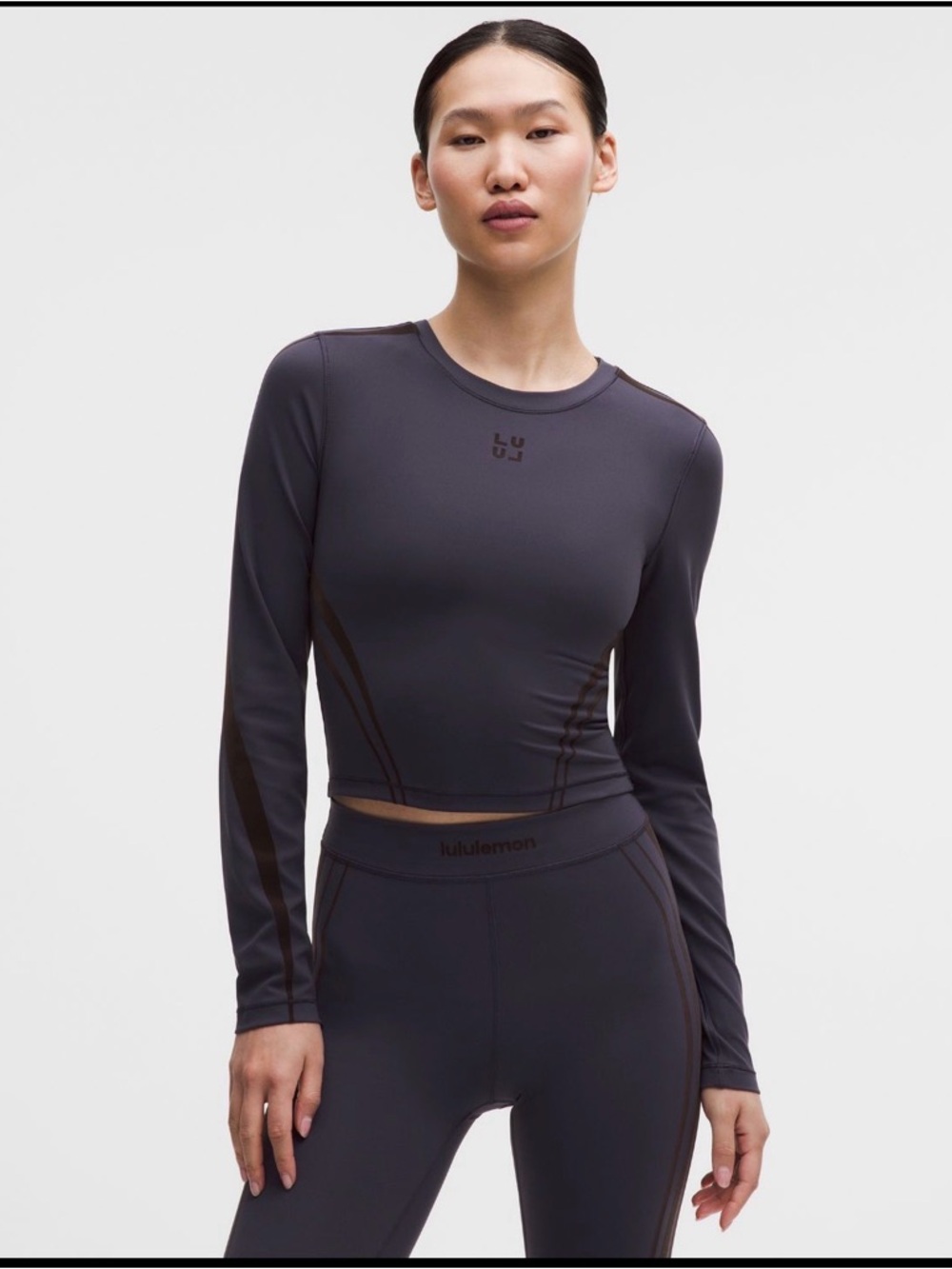 NWT Lululemon Cropped Long-Sleeve Shirt Flocked Size 8